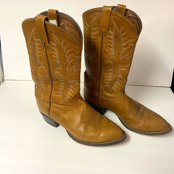 Tony Lama Cowboy Tan Boot Size 11 Made in USA